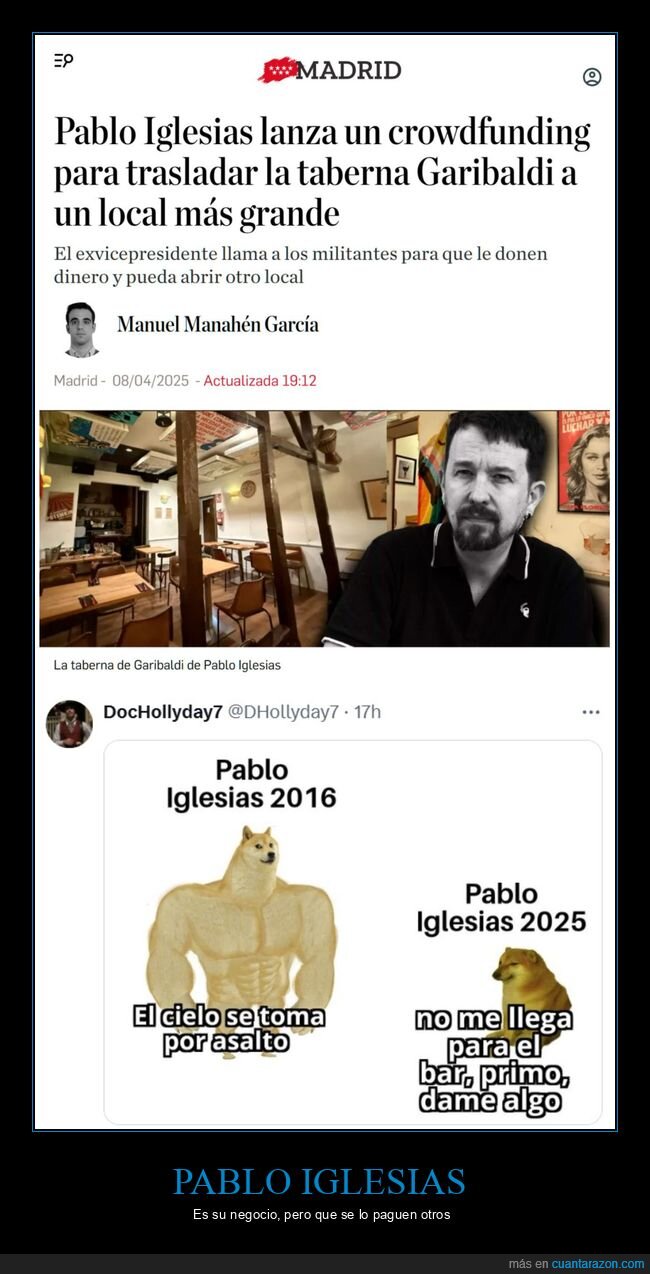 pablo iglesias,crowdfunding,taberna garibaldi