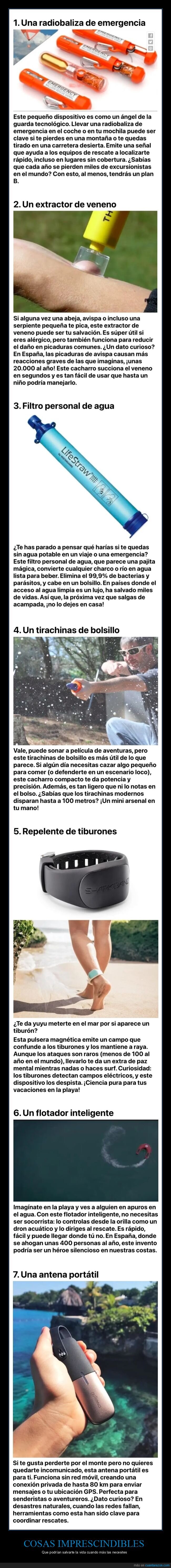 cosas imprescindibles,salvar,vida