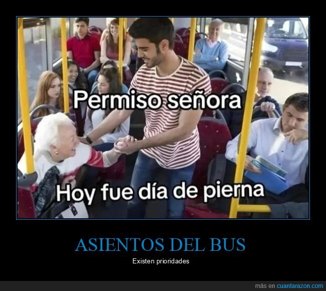 abuela,autobús,pierna,gimnasio