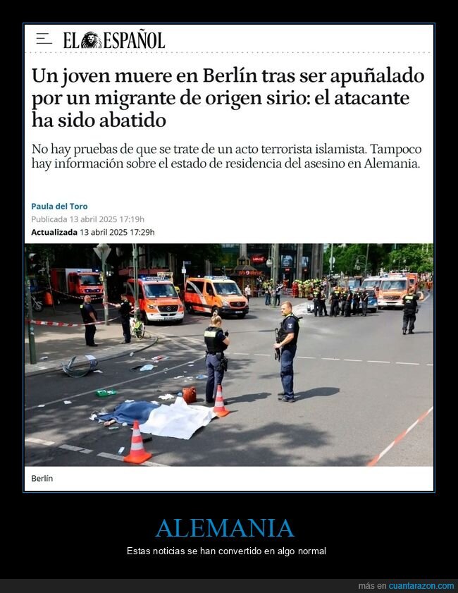 berl&oacute;n,apu&ntilde;alado,migrante