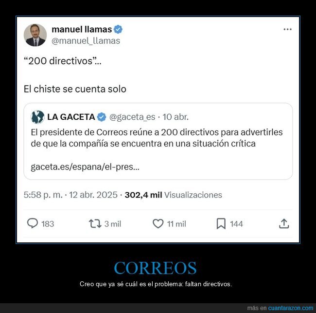 correos,directivos,situación crítica