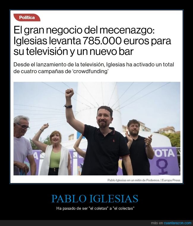 pablo iglesias,crowdfunding