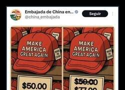Enlace a Cachondeo desde la cuenta de la embajada china