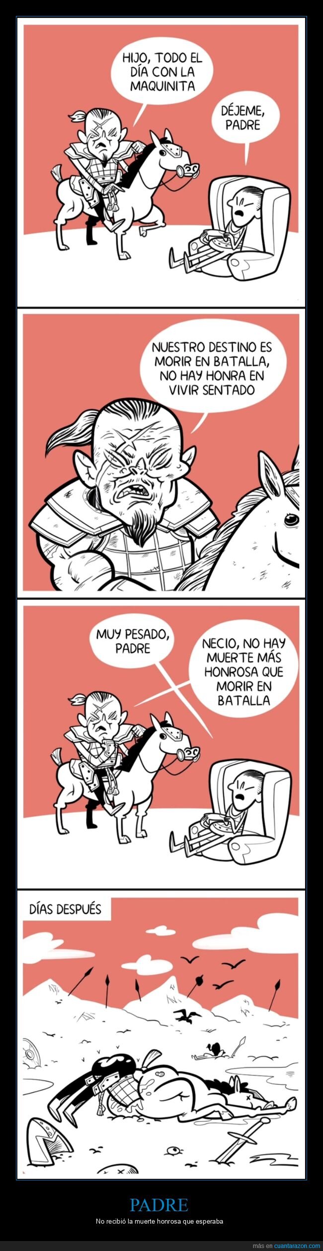padre,hijo,batalla