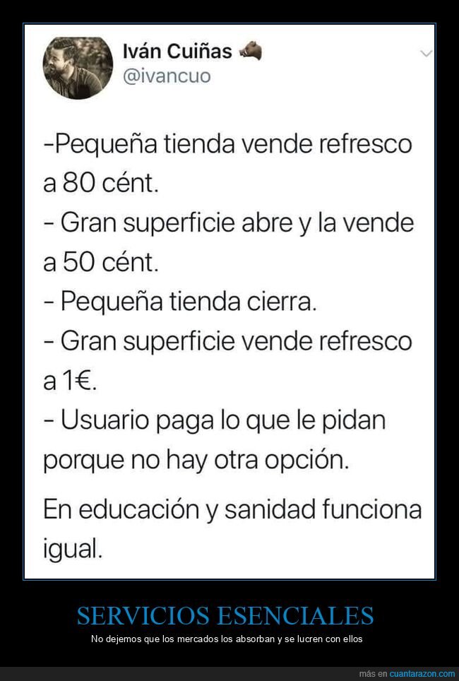precios,refrescos,tiendas,sanidad,educación