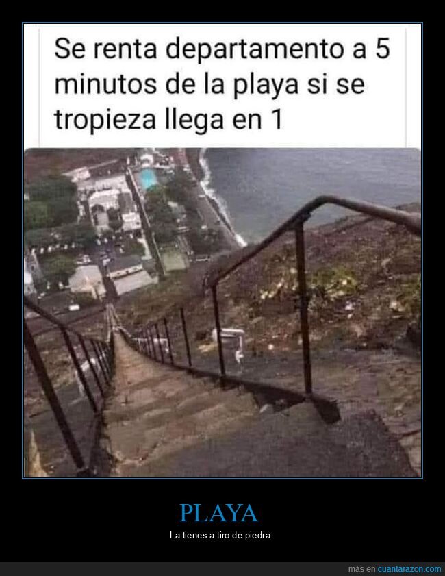 playa,apartamento,escaleras