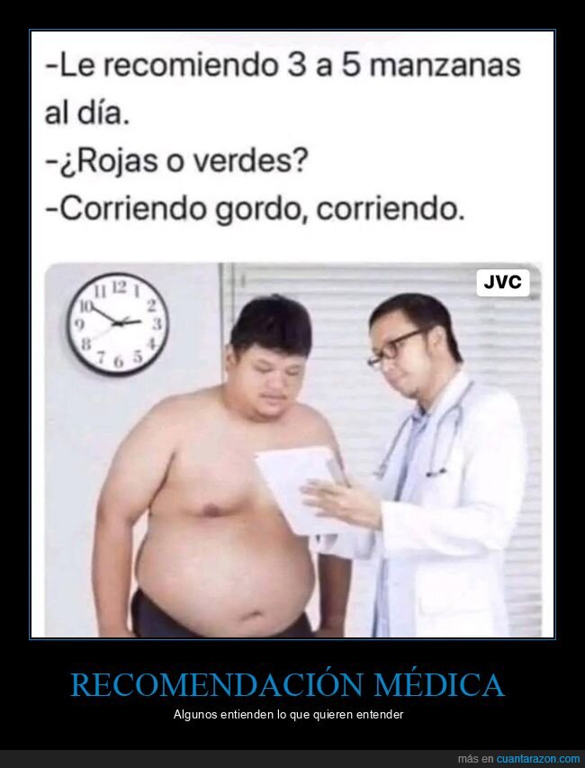 médico,manzanas,corriendo