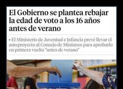 Enlace a Rebajando la edad para votar