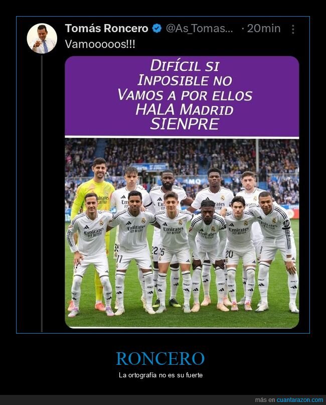 roncero,real madrid,ortografía