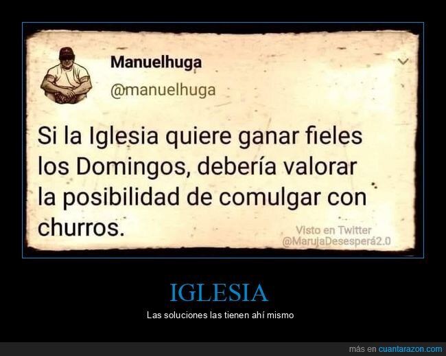 iglesia,fieles,churros