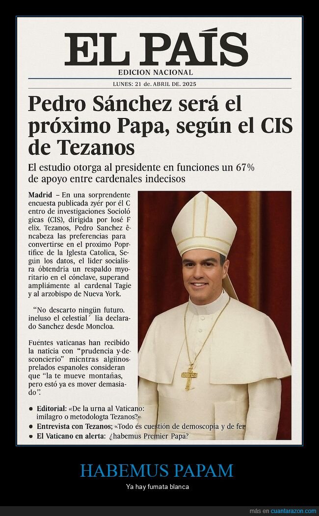 pedr sánchez,papa,políticos