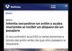 Enlace a Trató de secuestrar el avión equivocado