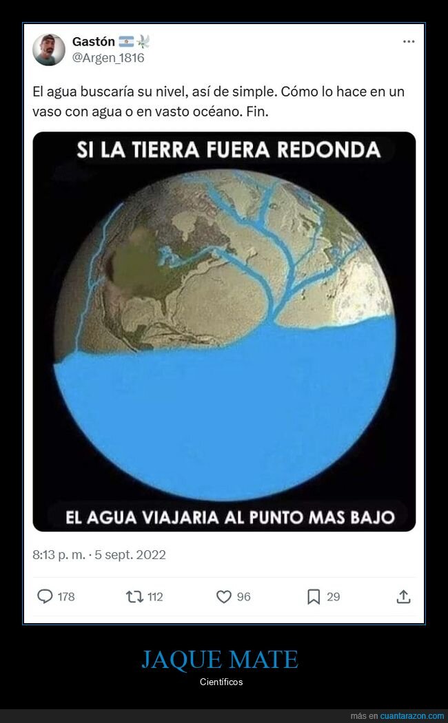 terraplanistas,agua