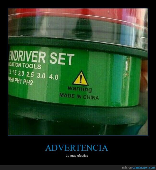 advertencia,made in china