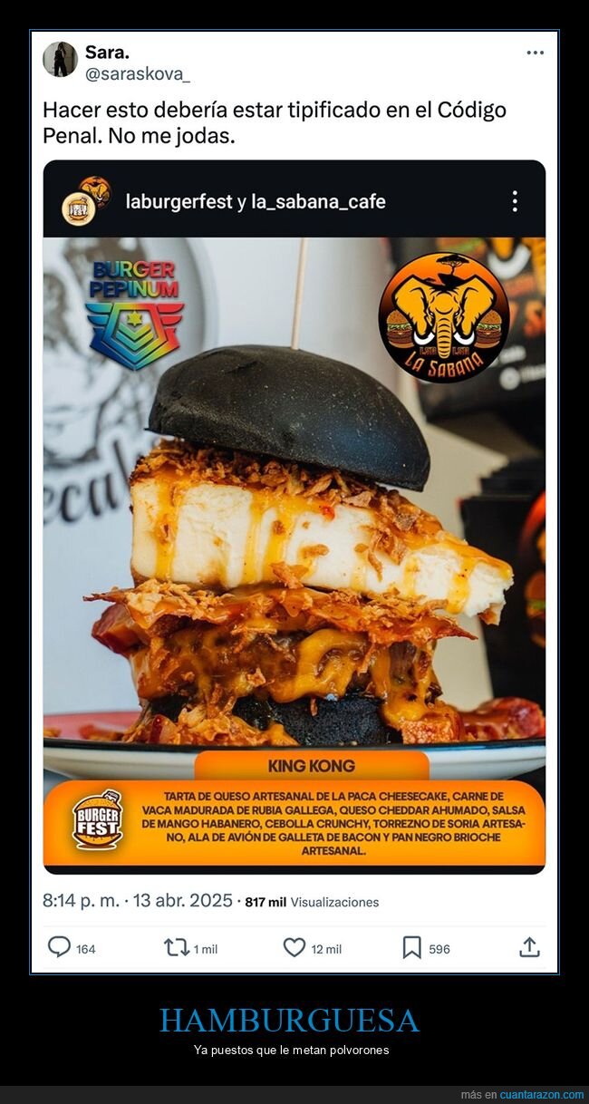 hamburguesa,tarta de queso,wtf