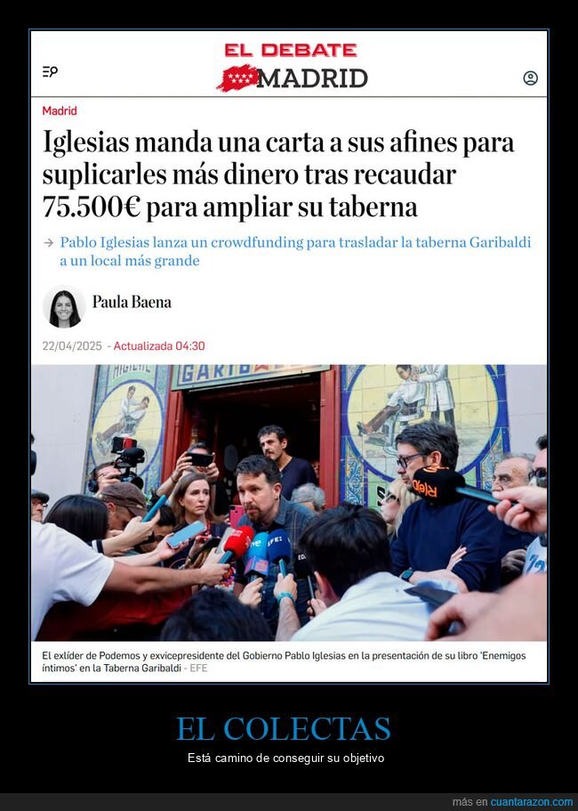 pablo iglesias,dinero,taberna