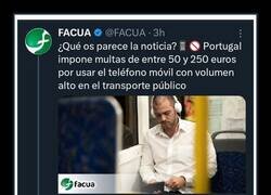 Enlace a Sobre las multas por usar el móvil con volumen alto en el transporte público...