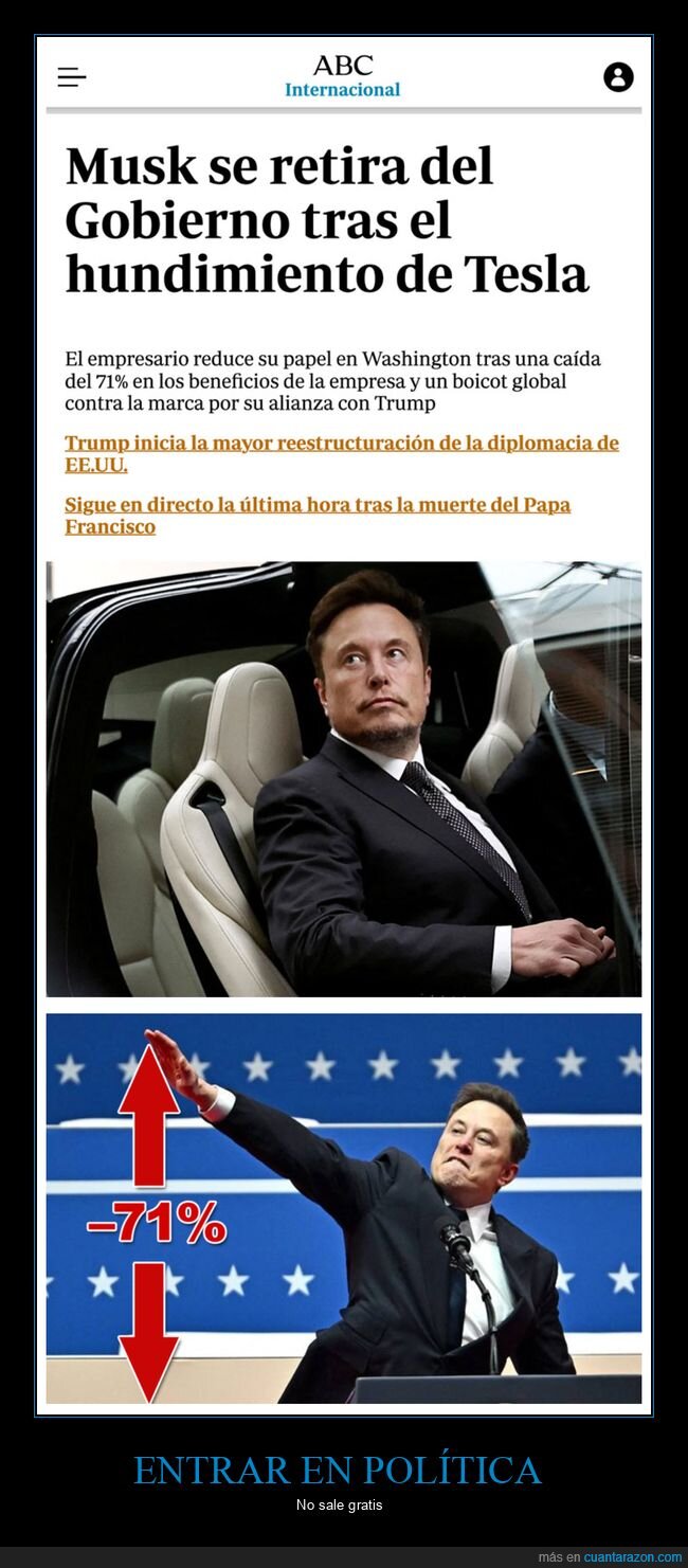 elon musk,gobierno,hundimiento,tesla