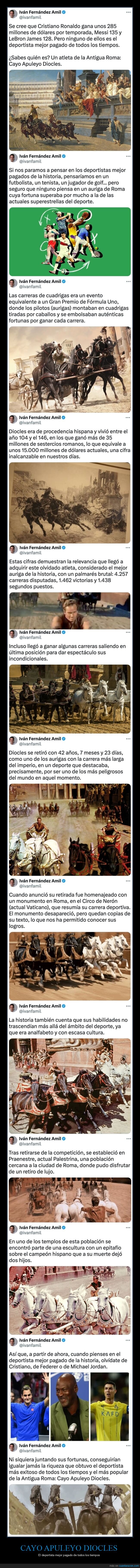 cayo apuleyo diocles,deportista,mejor pagado,roma