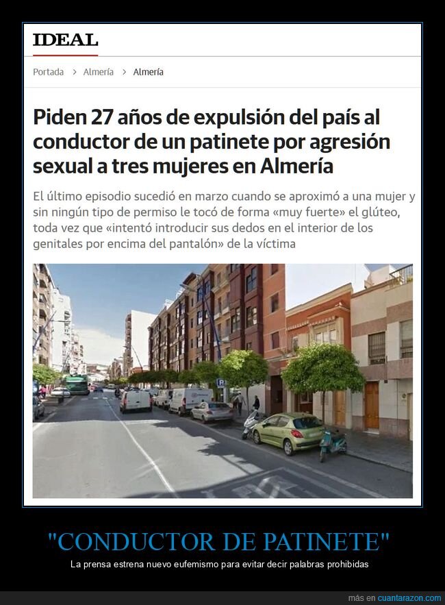 conductor de patinete,expulsión,agresión