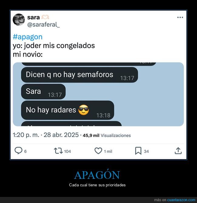 apagón,congelados,radares