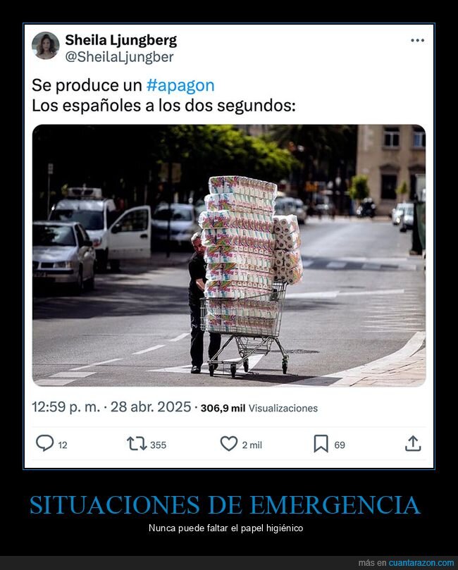 apagón,papel higiénico