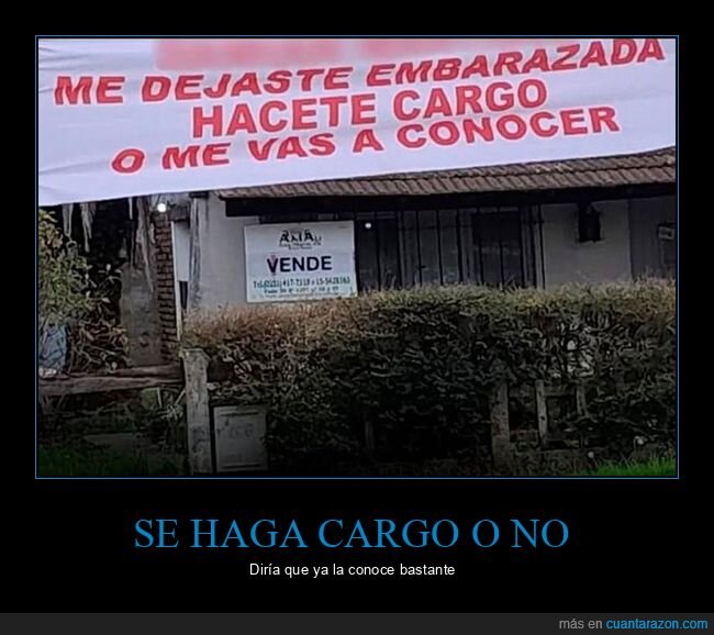 conocer,embarazada,pancarta