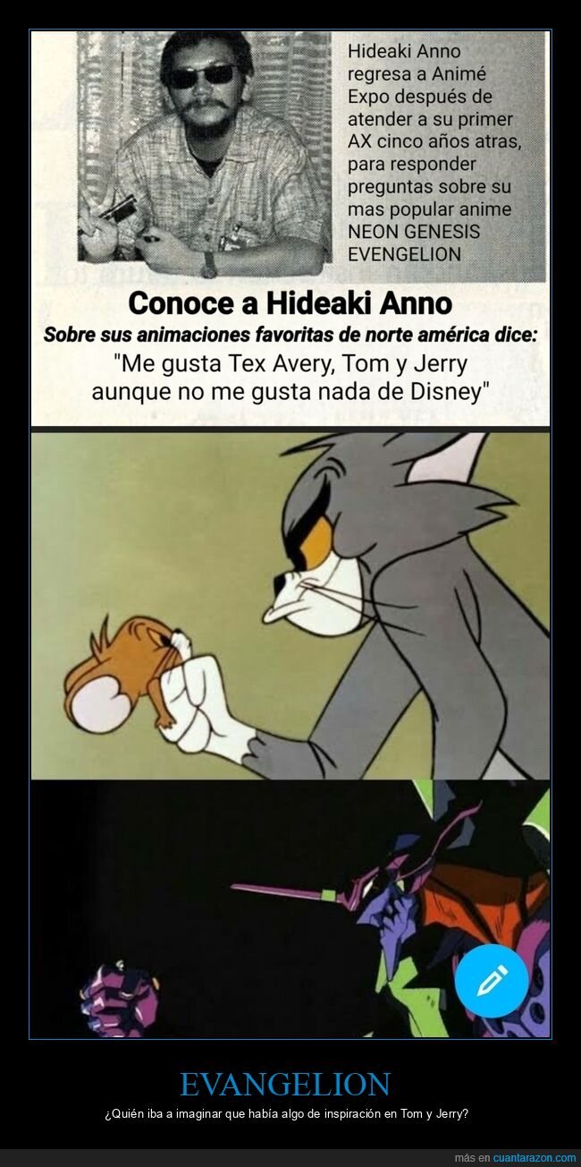 evangelion,tom y jerry
