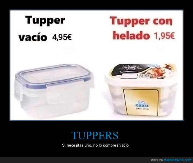 tupper,helado,precio