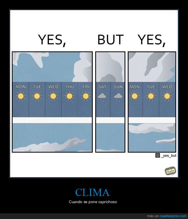 sí pero,fin de semana,lluvia,sol