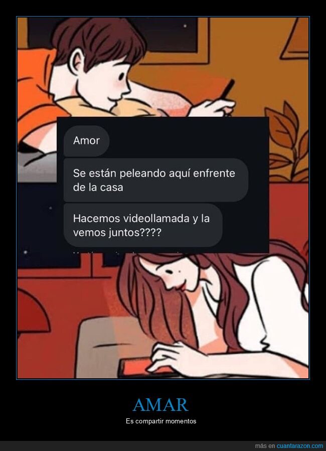 pareja,pelea,videollamada