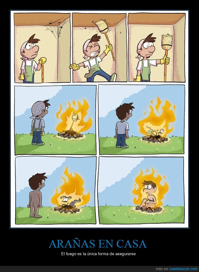 arañas,fuego