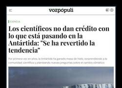 Enlace a La Antártida está ganando masa de hielo