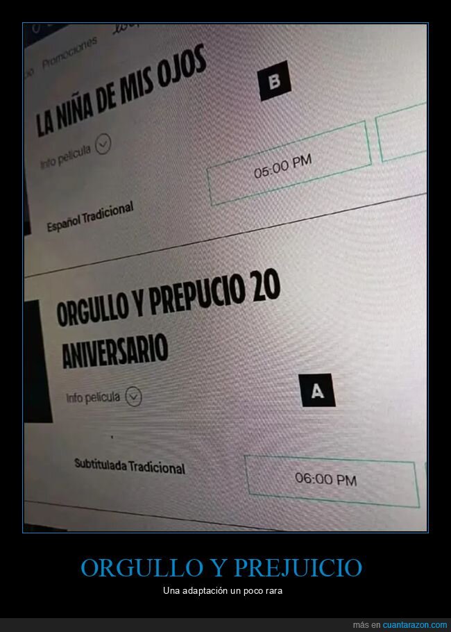 fails,orgullo y prejuicio