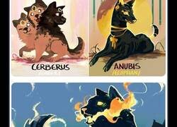 Enlace a Caninos míticos en distintas culturas alrededor de la historia mundial