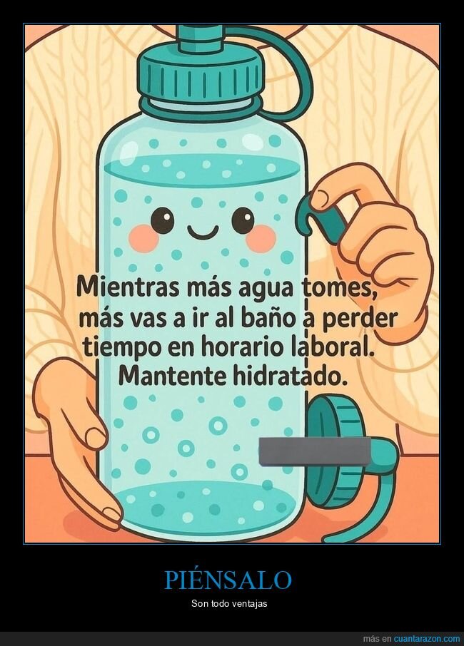 agua,aseo,horario laboral,hidratarse