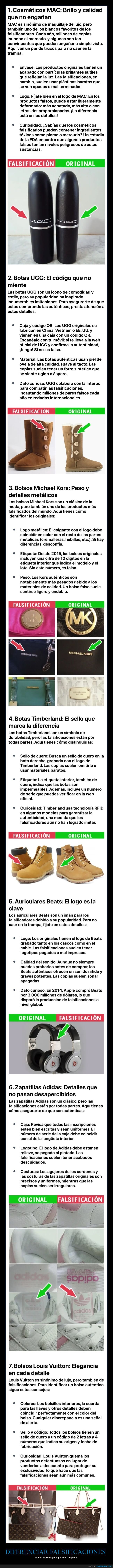falsificaciones,diferenciar