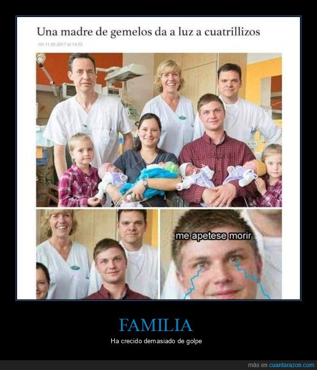 caretos,cuatrillizos,gemelos,madre,padre