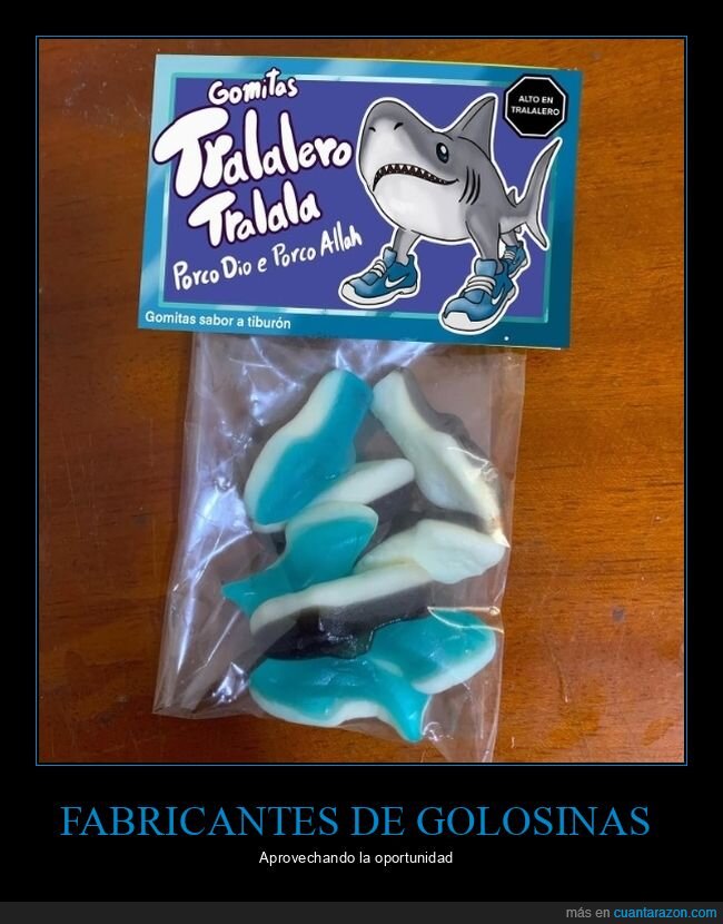 golosinas,tiburón,tralalero tralala