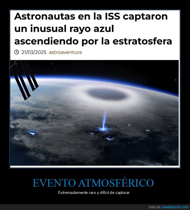 curiosidades,estación espacial internacional,rayo