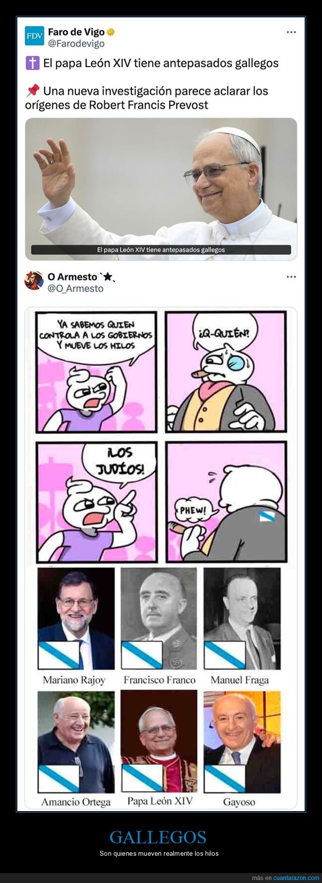 antepasados,gallegos,león xiv,papa