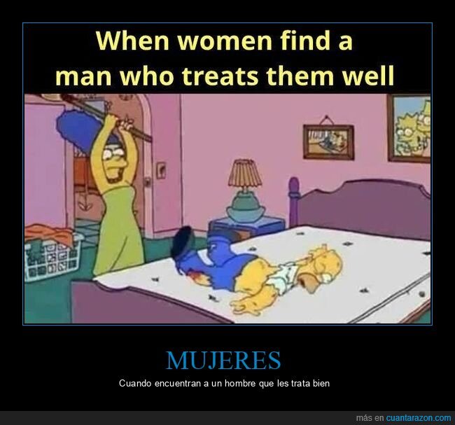 mujeres,hombres,tratar bien,simpsons