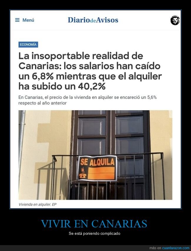 canarias,salarios,alquiler