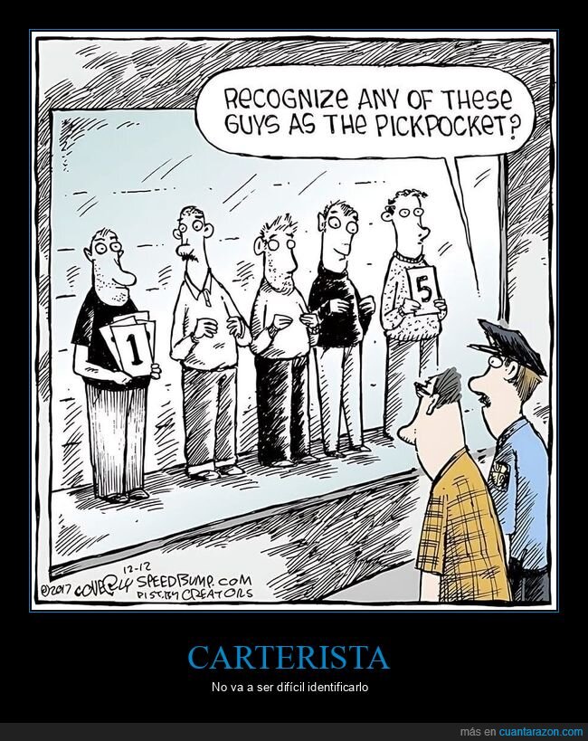 carterista,rueda de reconocimiento