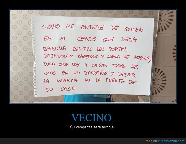 basura,carteles,vecinos