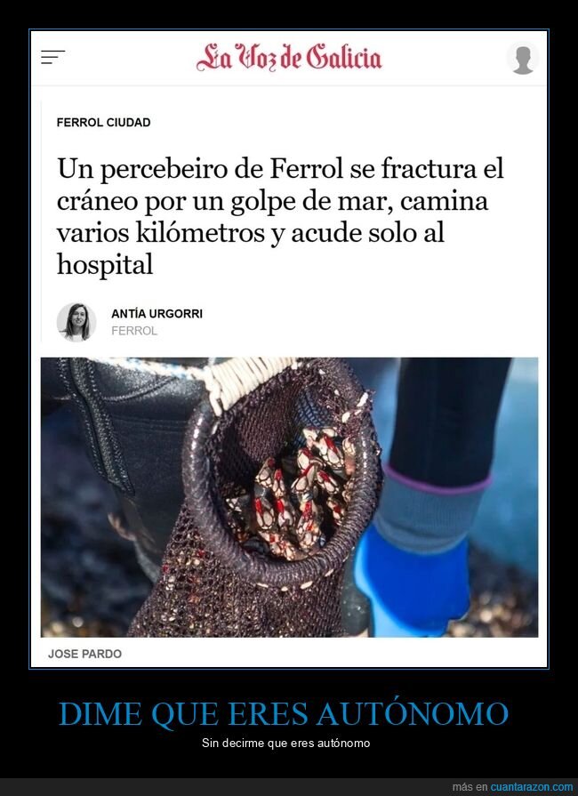 percebeiro,cráneo,hospital