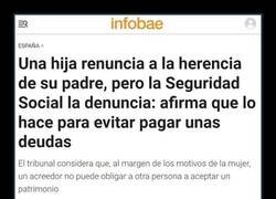 Enlace a Denunciada por renunciar a su herencia