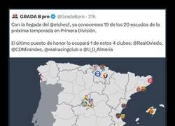 Enlace a La curiosa distribución de los equipos de primera división