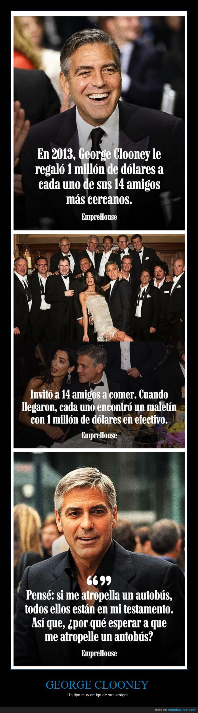 george clooney,dinero,amigos