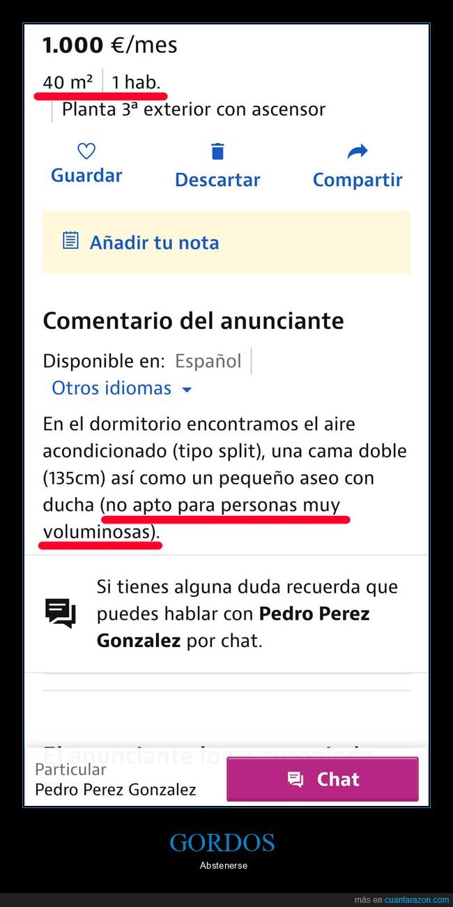 piso,anuncios,personas voluminosas
